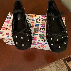 Jeffrey Campbell/Free People- MaryJane/Ballet style flat- embellished. Size 7